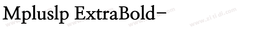Mpluslp ExtraBold字体转换